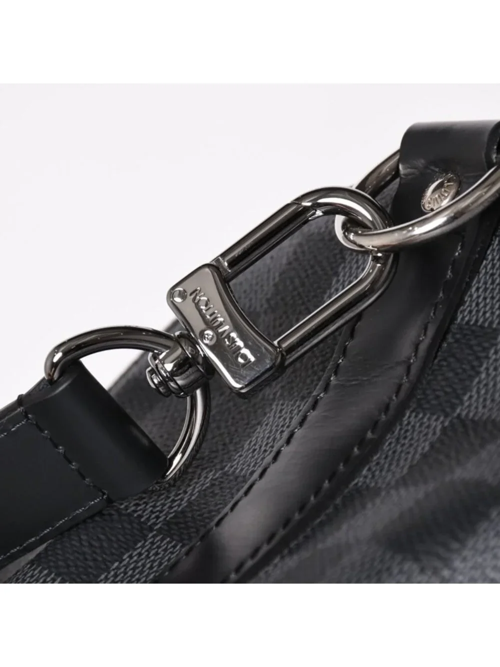 Louis Vuitton Boston Keepall Bandouliere 45 Damier Graphite Black Silver